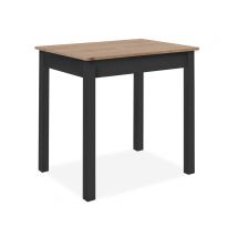 Table de cusine Capri Chene artisan/noir - 76 x 110 x 67cm - Basika