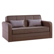 Canapé-lit Dafné Marron - 90 x 173 x 111cm - Basika