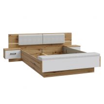 Lit coffre. Anouck Chene artisan/gris - 88 x 265 x 237cm - Basika