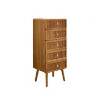 Chiffonnier 5 tiroirs Jule Bois - 100 x 42 x 35cm - Basika
