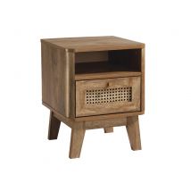 Chevet 1 tiroire 1 niche Teneriffe - 49 x 39 x 39cm - Basika