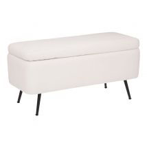 Banc coffre Aurora Ecru - 48.5 x 100 x 40.5cm - Basika