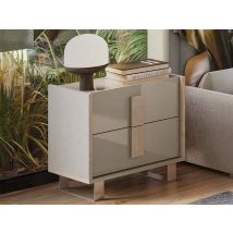 Chevet Angelika Marbre beige - 54 x 54 x 37cm - Basika