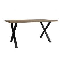 Table de repas Matteo Chene/noir - 75 x 160 x 90cm - Basika