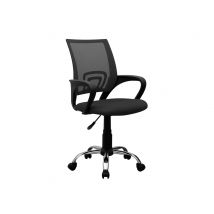 Fauteuil de bureau Adèle Noir - 100 x 57 x 59cm - Basika
