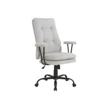 Fauteuil de bureau Lison Gris clair - 118 x 72 x 77cm - Basika