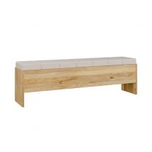 Banc coffre Bellevue chene/sable - Basika