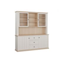 Vaisselier Pontypol blanc mat/chene - Basika