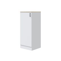 Colonne 1 porte Kyra kitchen Blanc/chene - 148 x 60 x 60cm - Basika