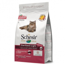 Schesir Cat Dry Sterilized and Light Prosciutto - 1,5 kg Croccantini per gatti