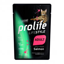 Prolife Lifestyle Gatto Adult Umido 85 gr - Salmone - Confezione da 12 pezzi - Cibo monoproteico gatto - 1° ORDINE? scegli lo sconto BZR5 / BZR20 + 200 punti fedeltà