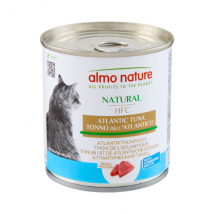 Almo Nature HFC Natural in brodo di cottura 280 gr - Tonno dell'Atlantico - Confezione da 6 pezzi - Cibo monoproteico gatto - 1° ORDINE? scegli lo sconto BZR5 / BZR20 + 200 punti fedeltà