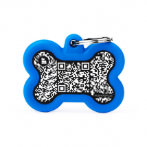 Medaglietta identificativa con Hushtag Plus QR Code Osso My Family - Blu - 1° ORDINE? scegli lo sconto BZR5 / BZR20 + 200 punti fedeltà