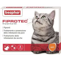 Beaphar Fiprotec Spot On Gatto  - 3 pipette da 50 mg - Antiparassitario per gatti - 1° ORDINE? scegli lo sconto BZR5 / BZR20 + 200 punti fedeltà