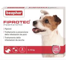 Beaphar Fiprotec Spot On per cani - 3 pipette da 67 mg per taglia piccola (5-10 Kg)