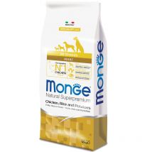 Monge Natural Superpremium All Breeds Adult Monoprotein Pollo con Riso e Patate - 12 kg - Crocchette Monoproteiche Cane - 1° ORDINE? scegli tra BZR5 / BZR20 + 200 pt fedeltà