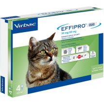 Virbac Effipro Duo Spot-On Gatti  - 4 pipette per gatti da 1 a 6 kg