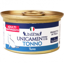 Unipro Unicamente Cat Adult 85 gr - Monoproteico Tonno - Confezione da 24 pezzi - Cibo monoproteico gatto - 1° ORDINE? scegli lo sconto BZR5 / BZR20 + 200 punti fedeltà