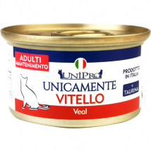 Unipro Unicamente Cat Adult 85 gr - Monoproteico Vitello - Confezione da 24 pezzi - Cibo monoproteico gatto - 1° ORDINE? scegli lo sconto BZR5 / BZR20 + 200 punti fedeltà