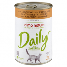 Almo Nature Cat Daily 400 gr - Tacchino - Cibo umido per gatti - 1° ORDINE? scegli lo sconto BZR5 / BZR20 + 200 punti fedeltà