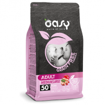 Oasy Grain Free Adult Medium Large Maiale - 12 kg - Crocchette Monoproteiche Cane - 1° ORDINE? scegli lo sconto BZR5 / BZR20 + 200 punti fedeltà