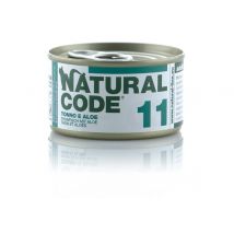 Natural Code acqua di cottura 85 gr - 11 - Tonno e Aloe - Confezione da 24 pezzi - Cibo umido per gatti - 1° ORDINE? scegli lo sconto BZR5 / BZR20 + 200 punti fedeltà