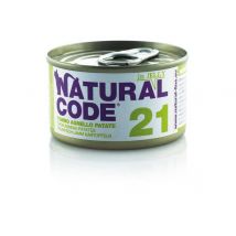 Natural Code acqua di cottura in Jelly 85 gr - 21 - Tonno, Agnello e Patate Confezione da 24 pezzi Cibo umido per gatti