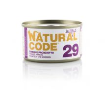 Natural Code acqua di cottura in Jelly 85 gr - 29 - Tonno e Prosciutto - Confezione da 24 pezzi - Cibo umido per gatti - 1° ORDINE? scegli lo sconto BZR5 / BZR20 + 200 punti fedeltà