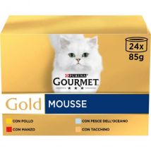 Purina Gourmet Gold Mousse Umido Gatto Multipack 24x85g - Multigusto Cibo umido per gatti