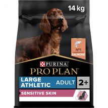 Purina Pro Plan Sensitive Skin Large Athletic Adult Crocchette Cane Salmone - 14 kg - Croccantini per cani - 1° ORDINE? scegli lo sconto BZR5 / BZR20 + 200 punti fedeltà