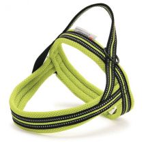 Pettorina in nylon intrecciato Easy PetUp - giallo fluo - taglia M: 62-72 cm - 1° ORDINE? scegli lo sconto BZR5 / BZR20 + 200 punti fedeltà