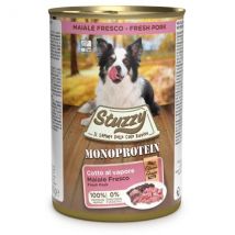 Stuzzy Monoprotein gluten free 400 gr - Maiale - Confezione da 6 pezzi - Umido Monoproteico Cane - 1° ORDINE? scegli tra BZR5 / BZR20 + 200 pt fedeltà