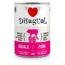 Disugual Monoproteico Grain Free 400 gr - Maiale - Umido Monoproteico Cane - 1° ORDINE? scegli lo sconto BZR5 / BZR20 + 200 punti fedeltà