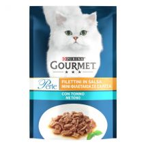 Gourmet le Perle Filettini in Salsa 85 gr - con Tonno - Confezione da 26 pezzi - Cibo umido per gatti - 1° ORDINE? scegli lo sconto BZR5 / BZR20 + 200 punti fedeltà