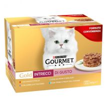 Purina Gourmet Gold Intrecci di Gusto Umido Gatto Multipack 24x85g - Multigusto Cibo umido per gatti