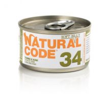Natural Code acqua di cottura Soft Jelly 85 g - 34 - Tonno e Kiwi - Confezione da 24 pezzi - Cibo umido per gatti - 1° ORDINE? scegli lo sconto BZR5 / BZR20 + 200 punti fedeltà