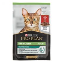 Purina Pro Plan Cat Adult Sterilised Maintenance Umido in salsa 85 g - Manzo - Confezione da 26 pezzi - Cibo umido per gatti - 1° ORDINE? scegli lo sconto BZR5 / BZR20 + 200 punti fedeltà