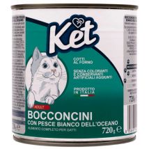 Ket Cat Adult Bocconcini 720 gr - Pesce oceanico - Cibo umido per gatti - 1° ORDINE? scegli tra BZR5 / BZR20 + 200 pt fedeltà
