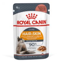 Royal Canin Hair & Skin in Salsa - 85 gr - Confezione da 12 pezzi - Cibo umido per gatti - 1° ORDINE? scegli lo sconto BZR5 / BZR20 + 200 punti fedeltà