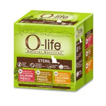 O-life Cat Sterilised Grain Free Straccetti in salsa multipack 10x85 gr - Multigusto - Cibo monoproteico gatto - 1° ORDINE? scegli lo sconto BZR5 / BZR20 + 200 punti fedeltà