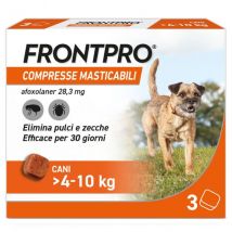 Frontpro compresse antiparassitarie masticabili Frontline - Per taglia Piccola 4-10 Kg
