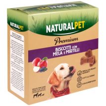 NaturalPet Premium biscotti per cani All Breeds con Superfood 200 gr - Mela e mirtilli