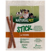 NaturalPet Stick per cani All Breeds 3x10 gr - con Tacchino