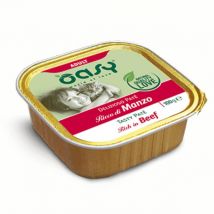 Oasy Cat Adult Delizioso Patè 100 gr - Manzo - Confezione da 16 pezzi - Cibo umido per gatti - 1° ORDINE? scegli tra BZR5 / BZR20 + 200 pt fedeltà