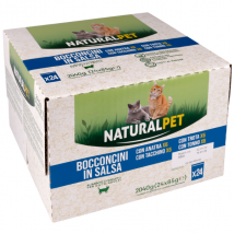 NaturalPet Cat Adult Bocconcini in salsa multipack 24x85 gr - 1 confezione multigusto - 1° ORDINE? scegli lo sconto BZR5 / BZR20 + 200 punti fedeltà