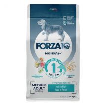 Forza10 MonoDiet Medium Adult Low Grain Hypoallergenic Pesce - 1,5 kg Croccantini per cani