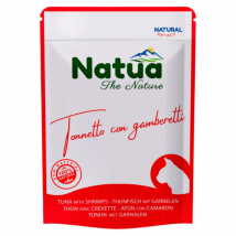 Natua Natural Cat Adult in Jelly cottura al vapore 70 gr - Tonnetto e gamberetti - Confezione da 24 pezzi - Cibo umido per gatti - 1° ORDINE? scegli tra BZR5 / BZR20 + 200 pt fedeltà