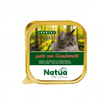 Natua Country Cat Adult Patè Grain Free 100 gr - Gamberetti - Confezione da 34 pezzi - Cibo umido per gatti - 1° ORDINE? scegli lo sconto BZR5 / BZR20 + 200 punti fedeltà