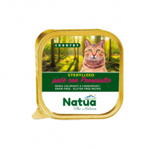 Natua Country Cat Adult Sterilised Patè Grain Free 100 gr - Prosciutto - Confezione da 34 pezzi - 1° ORDINE? scegli lo sconto BZR5 / BZR20 + 200 punti fedeltà