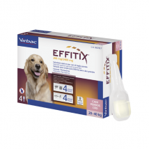 Virbac Effitix Spot-On Cani  - 4 pipette per taglia grande (20-40 Kg) - Antiparassitario per cani - 1° ORDINE? scegli lo sconto BZR5 / BZR20 + 200 punti fedeltà